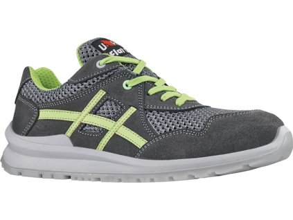 Bezpečnostná obuv Nico S1P SRC EN ISO 20345 semišová koža/sieťovina U.POWER (Farba Veľkosť 47 Š. 11 sivá/zelená, Veľkosť S1P SRC EN ISO 20345 semišový/semišový materiál)