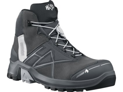 Bezpečnostná obuv Connexis® GTX mid S3 HRO HI CI WR SRC ESD kravská štiepaná koža 2,0-2,2 mm/textil HAIX (Farba Veľkosť 11 (46) sivá/strieborná, Veľkosť S3 HRO HI CI WR SRC ESD hovädzia štiepaná koža 2,0-2,2 mm/textil)