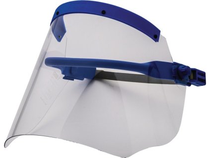 Elektrikársky štít VOSS (Farba krištáľovo čistá, s držiakom na prilbu, Veľkosť 500 x 250 mm EN ISO 16321-1-2022)
