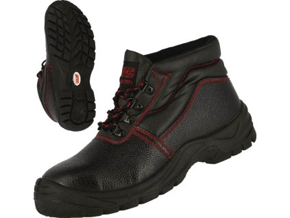 Bezpečnostná obuv BASIC STEP MID S3 SRC EN ISO 20345 NITRAS (Farba Veľkosť 46 W. 11 čierna, Veľkosť S3 SRC EN ISO 20345 Celokožený)