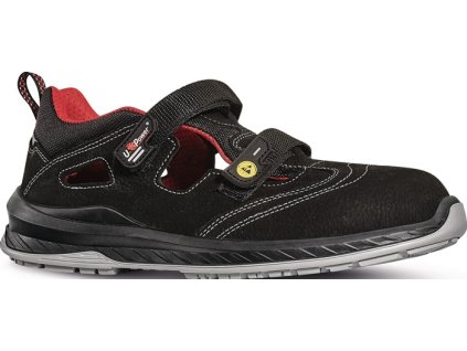 Bezpečnostná obuv Scandy S1PS FO SR ESD EN ISO 20345:2022 frézovaná nubuková koža U.POWER (Farba Veľkosť 46 W. 11 čierna, Veľkosť S1PS FO SR ESD EN ISO 20345:2022 frézovaná nubuková koža)