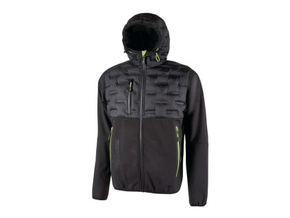 Hybridný softshellový plášť Spock U.POWER (Farba Veľkosť XL, Veľkosť čierna/karbónová)