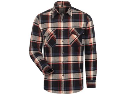 Flanelová košeľa TURRELL čierna/navy/béžová/červená kockovaná CRAFTLAND (Farba veľkosť XXXXL, Veľkosť čierna/navy/béžová/červená károvaná)