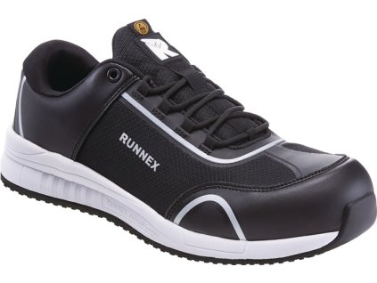Bezpečnostná obuv šírka11 S1PS FO SR ESD EN ISO 20345 mikrovlákno/textil/TPU RUNNEX (Farba Veľkosť 46 W. 11 čierna/biela, Veľkosť Šírka obuvi11 S1PS FO SR ESD EN ISO 20345 Mikrovlákno/textil/TPU)
