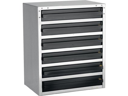 Zásobník na drobné diely ESD 250/6-3 Š357xH435xV255mm Oceľ 6 zásuviek ESD-PP (Farba Š357xH435xV255mm Oceľ, Veľkosť 6 zásuviek ESD-PP)