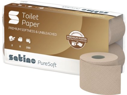 Toaletný papier Satino PureSoft 66540 2-vrstvový 64 RL à 250 listov = 16000 listov SATINO (Farba 2-vrstvový, Veľkosť 64 RL à 250 listov = 16000 listov)