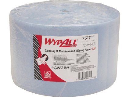 Utierka WYPALL* L20 EXTRA+ 7317 D.cca 380 mmxŠ.cca 235 mm modrá 2-vrstvová KIMBERLY-CLARK (Farba Dĺžka cca 380 mm x šírka cca 235 mm, Veľkosť modrá 2-vrstvový)