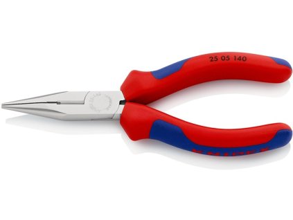 Okrúhle kliešte  Dĺžka 140 mm ploché/zaoblené rovné Viackomponentné objímky (Farba Dĺžka 140 mm rovná/zaoblená rovná, Veľkosť Viackomponentné objímky)