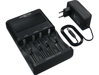 Univerzálna nabíjačka UBC Powerline 4 Ultra so sieťovým adaptérom 1,2 V NiMH, Li-Ion 3,6 V (Farba so sieťovým adaptérom, Veľkosť 1,2 V NiMH, Li-Ion 3,6 V)