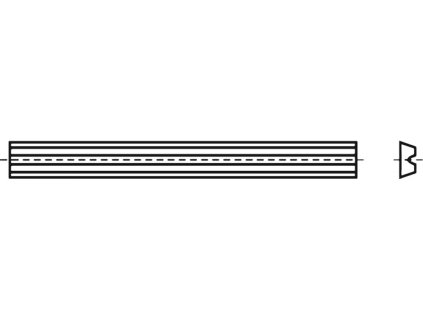 Obojstranný nôž HW-WP Dĺžka 82 mm Šírka 5,5 mm Hrúbka 1,1 mm HW-B20 (Farba Dĺžka 82 mm Šírka 5,5 mm Hrúbka 1,1 mm, Veľkosť HW-B20)