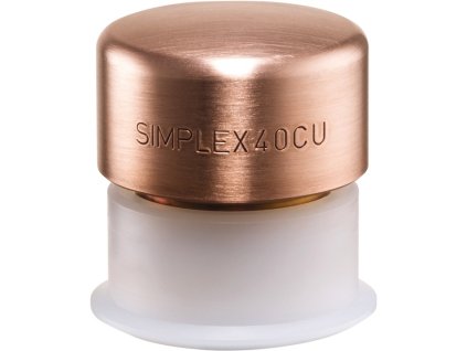 Kladivo s mäkkou hlavou SIMPLEX Hlava Ø 40 mm Meď s plastovým puzdrom tvrdá (Farba Hlava Ø 40 mm, Veľkosť Meď s plastovou objímkou tvrdá)