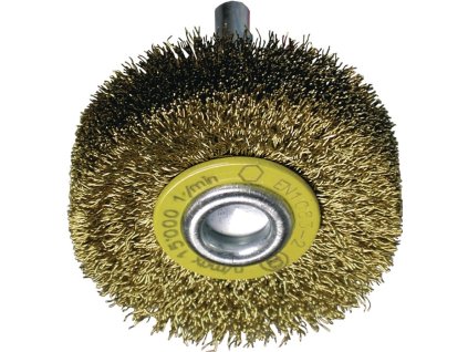 Okrúhla kefa TECWERK (Farba Ø 80 mm hrúbka drôtu 0,2 mm, Veľkosť Mosadz 19 mm 12000 min-¹)