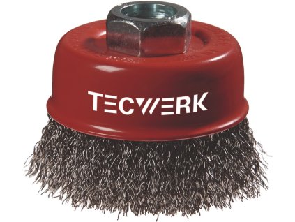 Hrnčeková kefa TECWERK (Farba Ø 60 mm hrúbka drôtu 0,3 mm, Veľkosť oceľ 12500 min-¹)