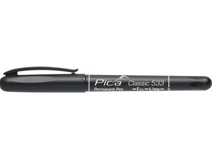 Permanentný popisovač Pica CLASSIC čierny Šírka čiary 0,7 mm okrúhly hrot (Farba čierna, Veľkosť Šírka čiary 0,7 mm okrúhly hrot)