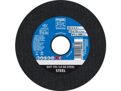 Rezný kotúč PFERD TOOLS (Farba D115x1 mm rovný, Veľkosť oceľ Otvor 22,23 mm)