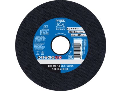 Rezný kotúč PFERD TOOLS (Farba D115x1,6 mm rovný, Veľkosť INOX Otvor 22,23 mm)