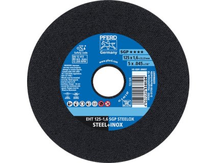 Rezný kotúč PFERD TOOLS (Farba D125x1,6 mm rovný, Veľkosť INOX Otvor 22,23 mm)