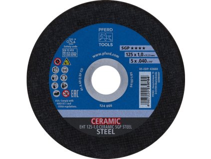 Rezný kotúč PFERD TOOLS (Farba D125x1mm rovný, Veľkosť oceľ Otvor 22,23 mm)