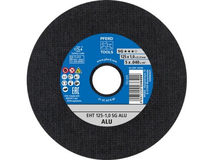 Rezný kotúč PFERD TOOLS (Farba D125x1mm rovný, Veľkosť hliník Otvor 22,23 mm)