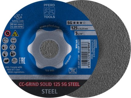 Brúsny kotúč PFERD TOOLS (Farba D125xSmm, Veľkosť oceľ s kľukou Otvor 22,23 mm)