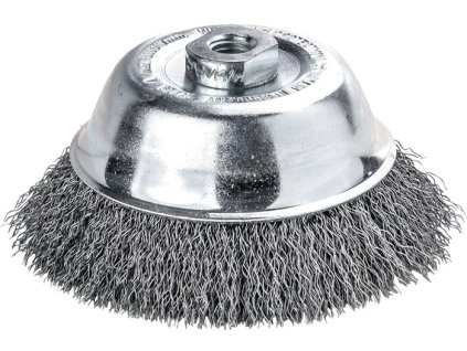 Hrnčeková kefa LESSMANN (Farba Ø 100 mm Hrúbka drôtu M14 0,35 mm, Veľkosť oceľ 9000 min-¹)