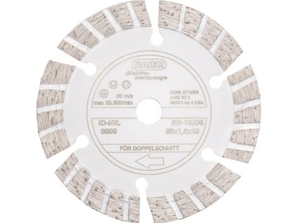 Diamantový rezný kotúč Ø 85 mm Otvor 10 mm Šírka segmentu 35 mm Výška segmentu 10 mm Hrúbka segmentu 2 mm BAIER (Farba Ø 85 mm Otvor 10 mm, Veľkosť Šírka segmentu 35 mm Výška segmentu 10 mm Hrúbka segmentu 2 mm)