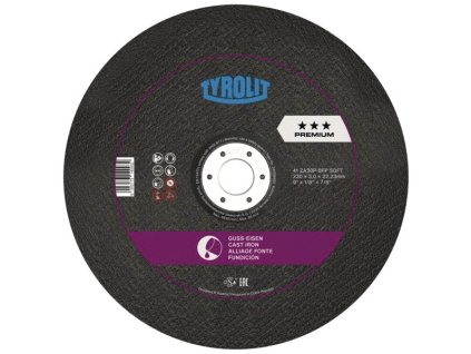 Rezný kotúč TYROLIT (Farba D230x3 mm s kľukou, Veľkosť Otvor 22,23 mm)