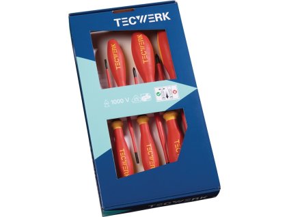 Sada skrutkovačov TECWERK 7-dielna (Farba 7 kusov, Veľkosť Drážka / PH)