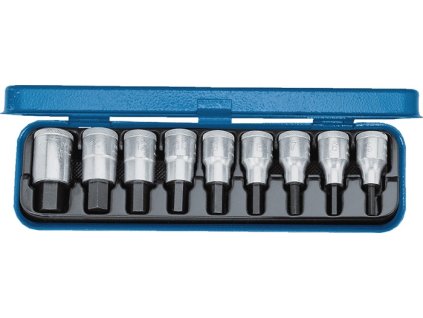 Sada nástrčných kľúčov IN 19 PA 9-dielna 1/2 ″ (Farba 9 dielov, Veľkosť 1/2 ″)
