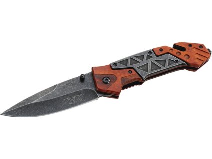 Záchranársky nôž  Dĺžka čepele 92 mm Dĺžka rukoväte 127 mm Otvorená dĺžka 219 mm Drevo Pakka (Farba Dĺžka čepele 92 mm Dĺžka rukoväte 127 mm, Veľkosť Otvorená dĺžka 219 mm Drevo Pakka)