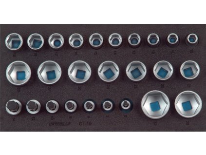 Modul na náradie 1500 CT1-19 26-dielny modul 1/3 Nástrčný kľúč 1/2 palca (Farba 26-dielny modul 1/3, Veľkosť Nástrčný kľúč 1/2 palca)