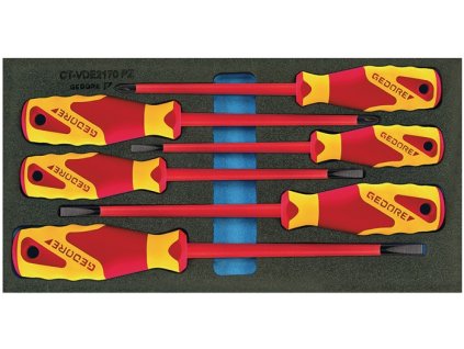 Modul na náradie 1500 CT1-VDE 2170 PZ 6-dielny modul 1/3 Skrutkovač drážkový / PZD (Farba 6-dielny modul 1/3, Veľkosť Skrutkovač drážkový / PZD)