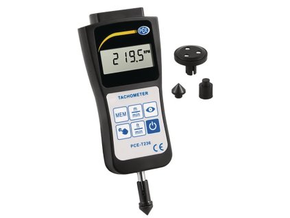 Ručný tachometer PCE-T236 5-99999 ot/min (optické meranie otáčok) Presnosť ±0,05 % z nameranej ho (Farba 5-99999 ot/min (optické meranie otáčok), Veľkosť Presnosť ±0,05 % z nameranej hodnoty otáčok)