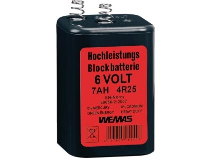 Bloková Batéria  6 V 7 Ah 4R25 (Farba 6 V 7 Ah, Veľkosť 4R25)