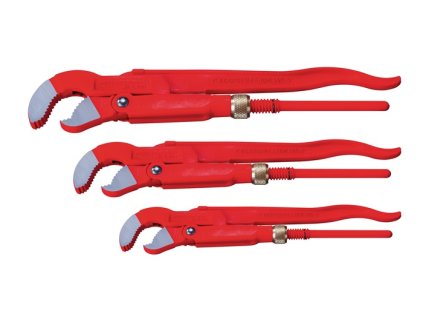 Súprava rohových kľúčov na rúry Profesionálna súprava 1 3-dielna pre rúry 1 - 1,1/2 - 2 ″ (Farba 3-dielna, Veľkosť pre rúry 1 - 1,1/2 - 2 ″)