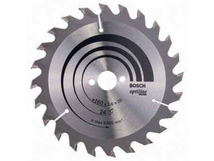 Kotúčová píla PRO Wood Vonkajší Ø 160 mm Počet zubov 24 WZ Otvor 20 mm Šírka rezu 2,6 mm (Farba Vonkajší Ø 160 mm Počet zubov 24 WZ, Veľkosť Otvor 20 mm Šírka rezu 2,6 mm)