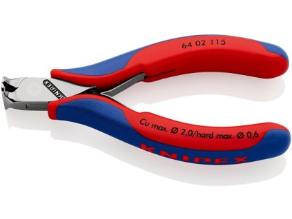 Elektronické koncové štípacie kliešte  Dĺžka 115 mm Tvar 0 skosené áno leštené zrkadlo (Farba dĺžka 115 mm, Veľkosť tvar 0 skosený áno leštený zrkadlový)