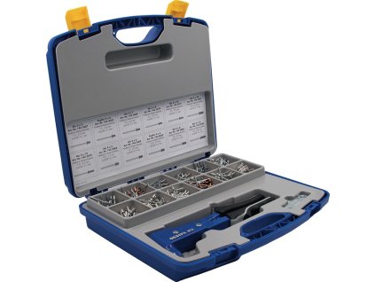 Sortiment slepých nitov box na nity 942 kusov NTX a slepé nity hliník/oceľ, meď/oceľ (Farba 942 kusov, Veľkosť NTX a slepé nity hliník/oceľ, meď/oceľ)