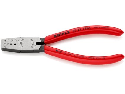 Kliešte na koncovky drôtu  Celková dĺžka 145 mm 0,25 - 2,5 (AWG 23 - 13) mm² leštené (Farba Celková dĺžka 145 mm, Veľkosť 0,25 - 2,5 (AWG 23 - 13) mm² leštené)