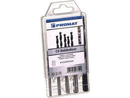 Sada špirálových vrtákov do dreva  Ø 4, 5, 6, 8, 10 mm 5 častí (Farba Ø 4, 5, 6, 8, 10 mm, Veľkosť 5 kusov)