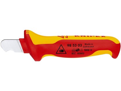 Odizolovací nôž  Dĺžka 155 mm Dĺžka čepele 28 mm VDE (Farba Dĺžka 155 mm Dĺžka čepele 28 mm, Veľkosť VDE)