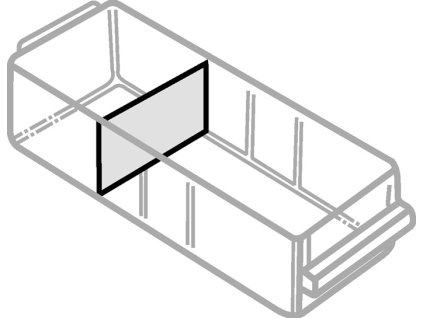 Rozdeľovač  B155xH80mm pre typ zásuvky F  (Farba B155xH80mm pre typ zásuvky F)