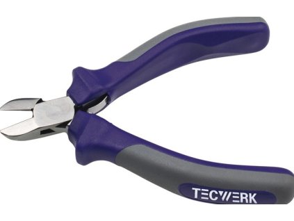 Kliešte na elektroniku bočné, oblé 115 mm TECWERK