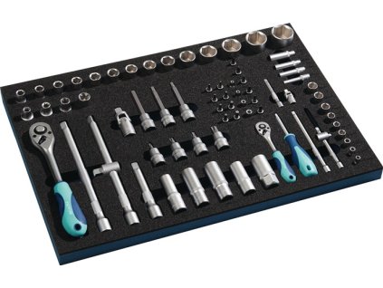 Modul nástrojov TECWERK 71-kus 3/3 modul (Farba 71-dielna vložka 3/3 modul, Veľkosť Nástrčný kľúč)