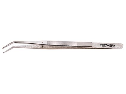 Vysoká pinzeta  Celková dĺžka 155 mm zakrivená poniklovaná (Farba Celková dĺžka 155 mm, Veľkosť ohýbaný poniklovaný)