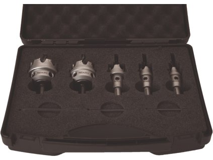 Súprava píl na diery  8-dielna 16 - 40 mm Hĺbka rezu 4 mm s karbidovým hrotom (Farba 8-dielna 16 - 40 mm, Veľkosť Hĺbka rezu 4 mm Karbidové ostrie)