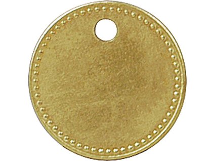 Značka náradia 334-030 mosadz kruhový (Farba mosadz, Veľkosť okrúhly)