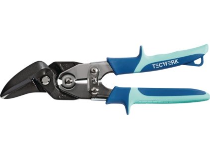 Nožnice na plech TECWERK dĺžka 260 mm pravé (Farba Dĺžka 260 mm pravá, Veľkosť Oceľ max. 1,5 mm)