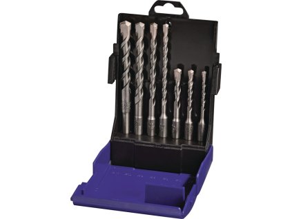 Sada vrtákov s príklepom SDS-Plus 7-dielna súprava vrtákov SDS-Plus Plastový box (Farba 7-dielny SDS-Plus, Veľkosť Plastový box)