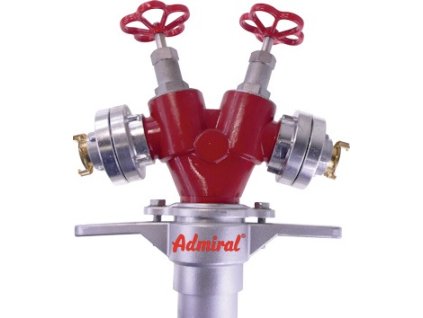 Stojanové rúry (Farba hliník, Veľkosť DN 80 2 x výstupná rýchlospojka, 2 ventily)